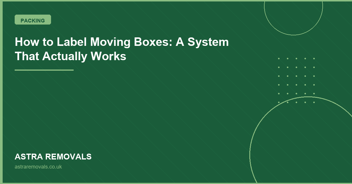 How to Label Moving Boxes: A System That Actually Works