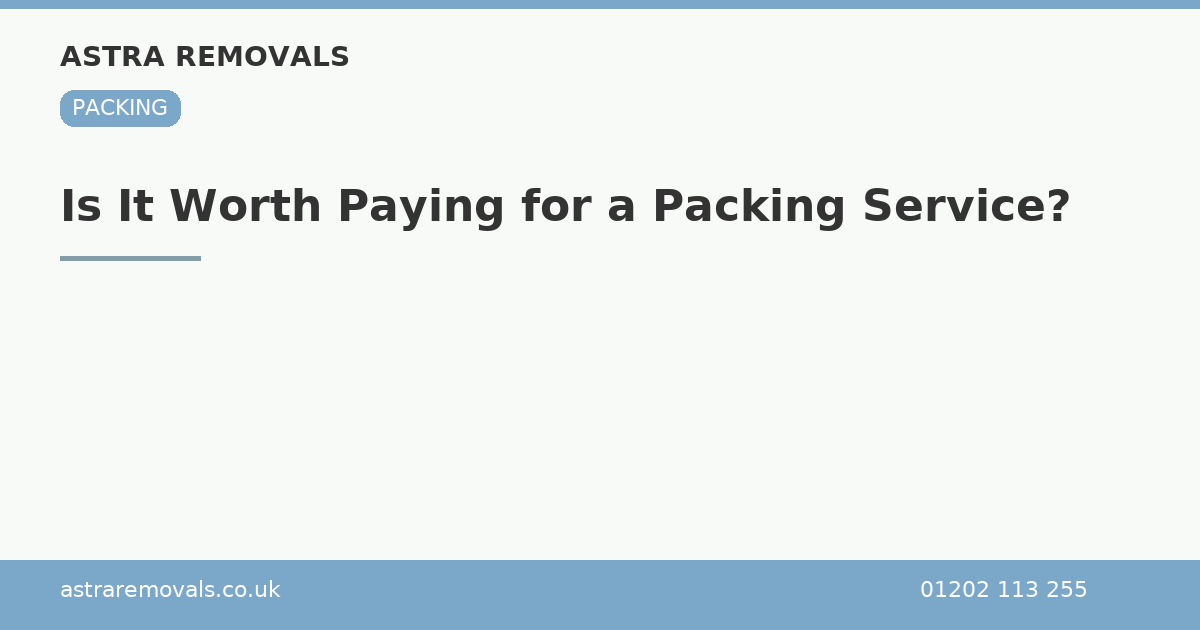Is It Worth Paying for a Packing Service?
